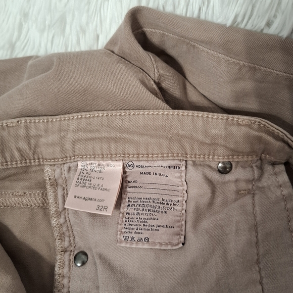 AG Adriano Goldschmied The Stevie Slim Straight Leg Ankle Brown Mocha 32R - Picture 12 of 13